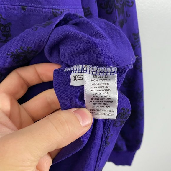 Disney The Haunted Mansion puff print spirit jersey purple mens size XS - Picture 5 of 6
